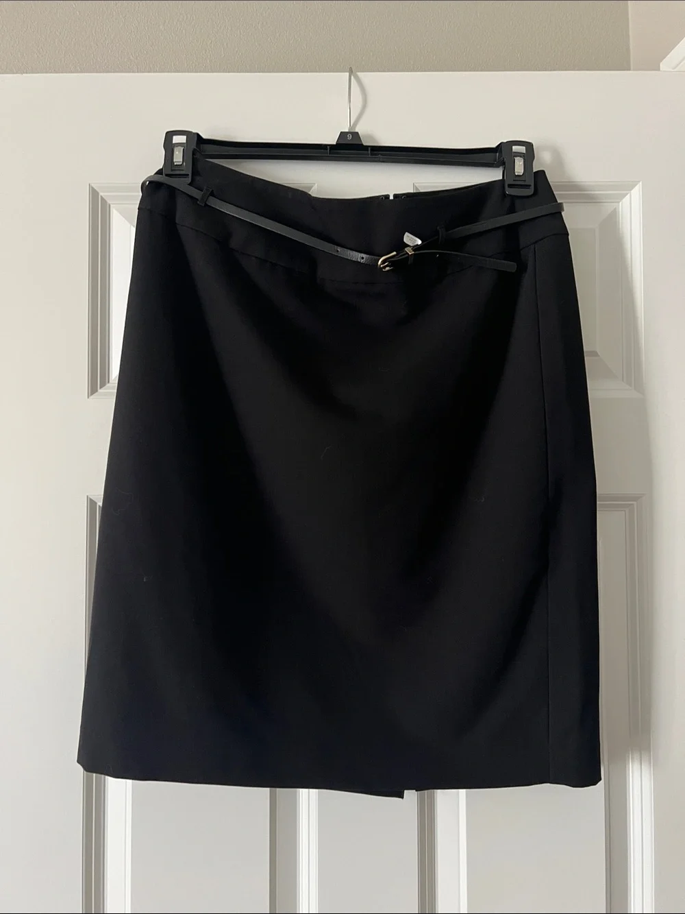 Liz Claiborne Black Pencil Skirt with Slim Waist Belt